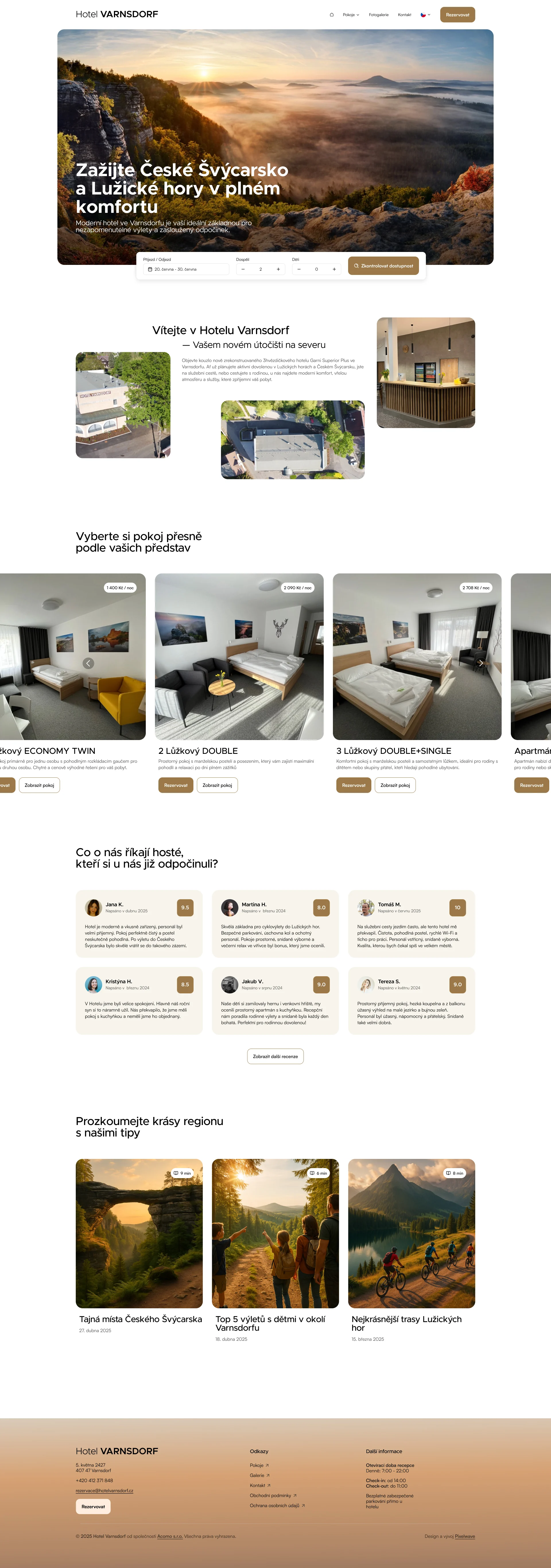 Ukázka redesignu – hlavní stránka